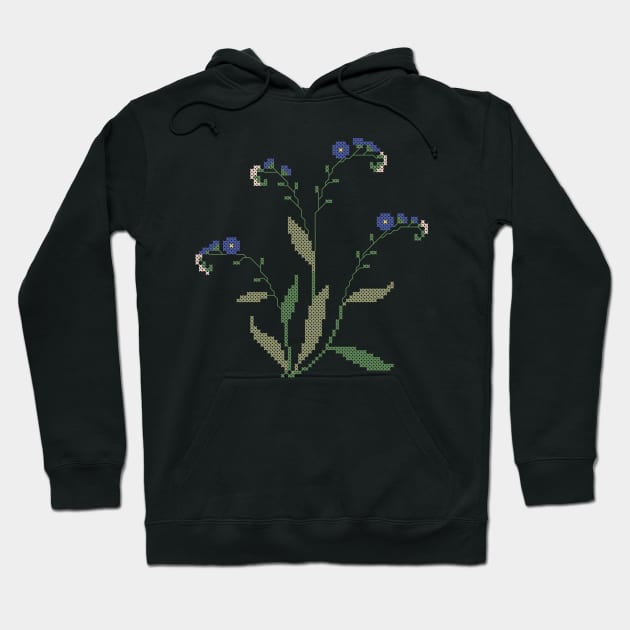 Alaska State Flower Forget Me Not Hoodie by inotyler